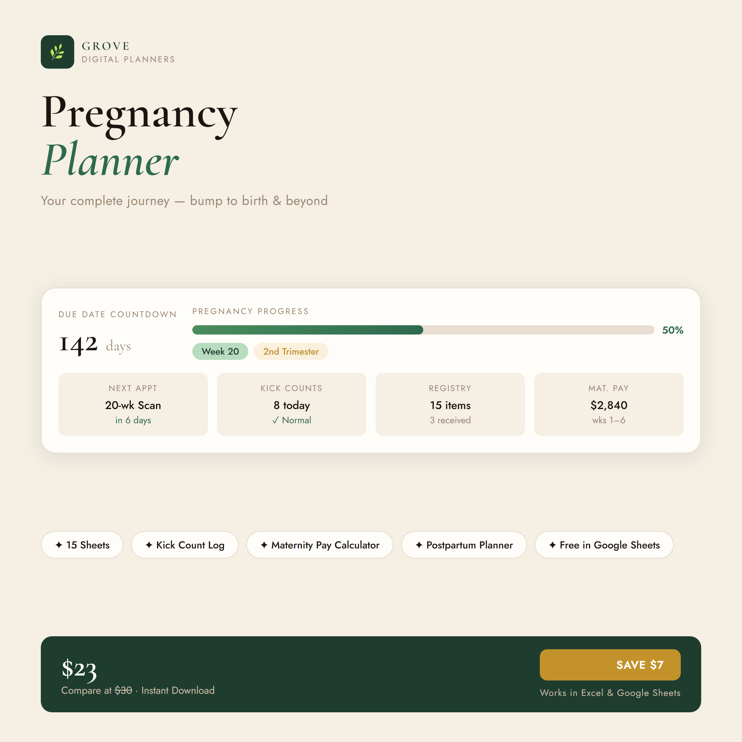 Grove Pregnancy Planner