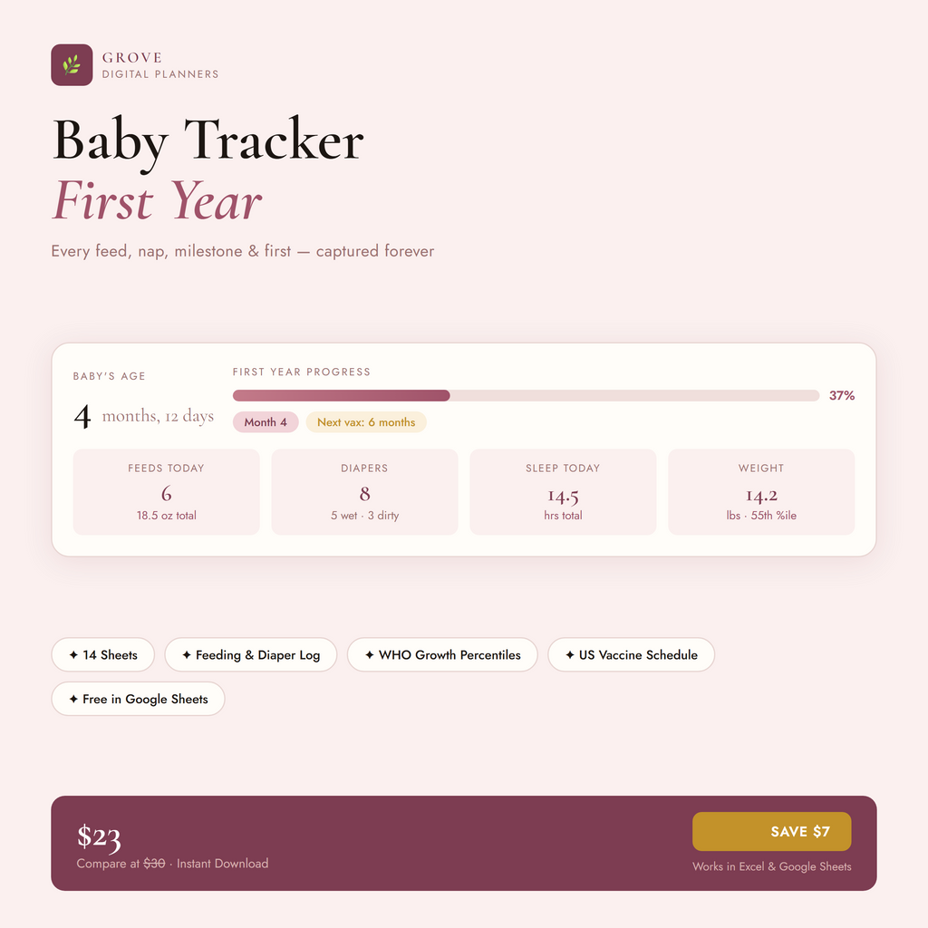 Grove Baby Tracker (Blush)