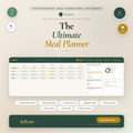 Meal Planner Spreadsheet Excel Google Sheets | Recipe Tracker | Nutrition Tracker | Instant Download