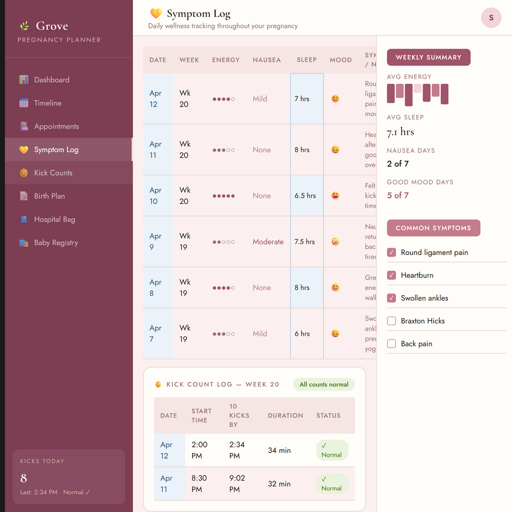 Grove Pregnancy Planner (Blush)